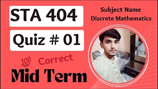 Famous STA404 Quiz NO 1 || STAT404 Quiz 01 Spring 2022 || STA404 Quiz Midterm Profile