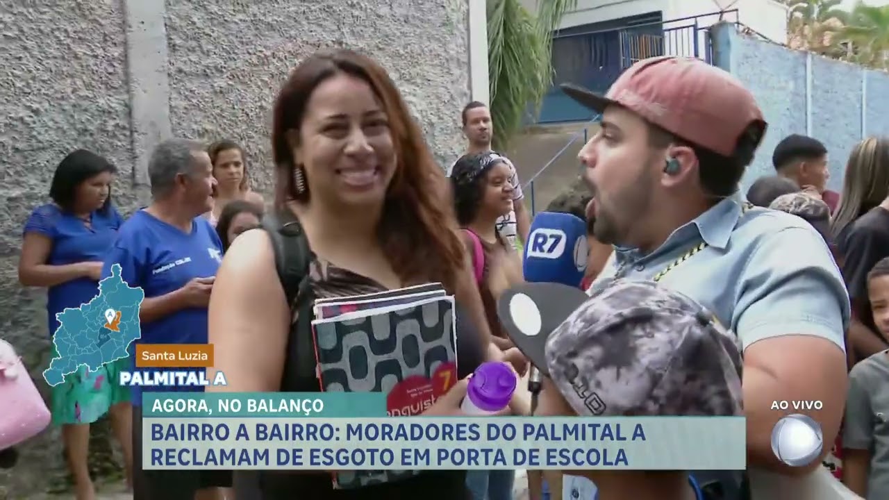 Bairro a Bairro: mradores de Santa Luzia (MG) reclamam de lixo e esgoto na porta de escola