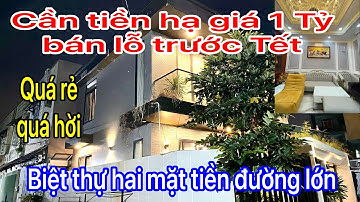 Làm ăn thua lỗ @ chị lan hạ giá 1 Tỷ chấp nhận bán lỗ căn biệt thự hai mặt tiền  ngay Tp Thủ Đức