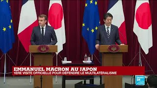 REPLAY - Les questions adressées à Emmanuel Macron et Shinzo Abe