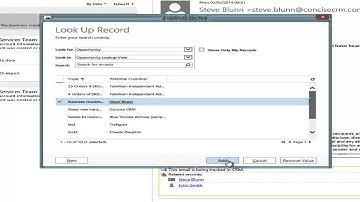 Easily track emails and activities against a client record in Microsoft CRM