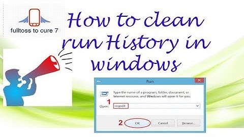 Clear Run History in Windows
