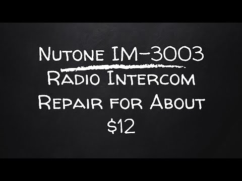 How To Repair A Nutone Radio Intercom System - YouTube