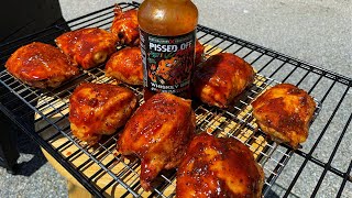 Hot Peach Whiskey BBQ Chicken