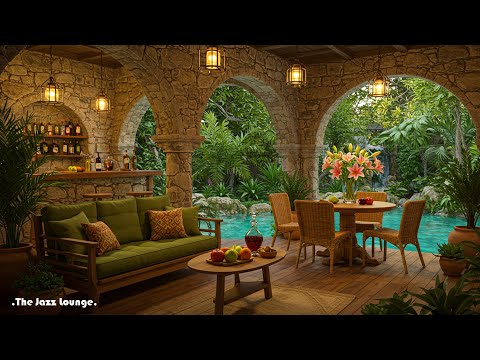 Lakeside Cafe Jazz Music | Morning Tranquill Jazz With Nature Therapy For Stress Relief, Study