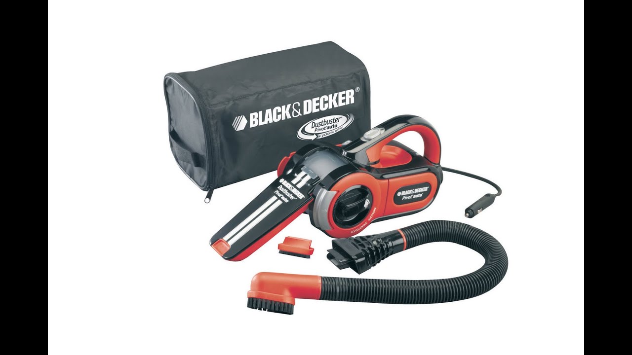 Black+Decker PAV1205 Dustbuster® Pivot Auto VAC, Bag & Attachment 11W 12V