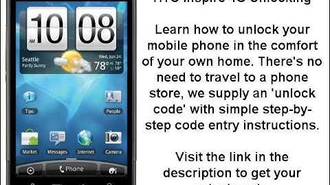 Unlock HTC Inspire 4G - SIM Network Unlock PIN