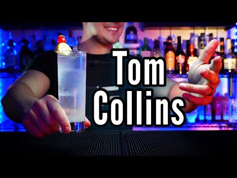 Cocktail Tom Collins 🍋 🍒 #short GRAN CLASICO!