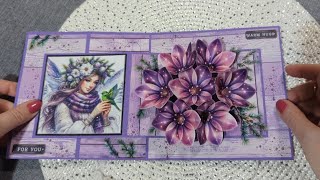 Purple TRI FOLD 💜❄️💜 POP-UP CARD for Christmas 🎄🎁 #cardcreations 