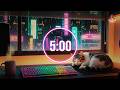 5 MINUTE Timer - LOFI CAT 🐈​💤​ Relax Countdown With Music