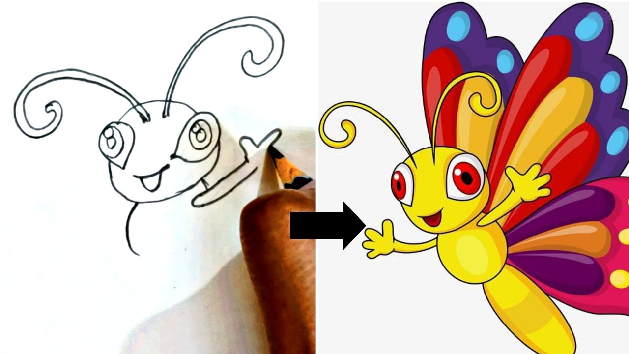 how to draw a butterfly drawing for beginners easy drawing for