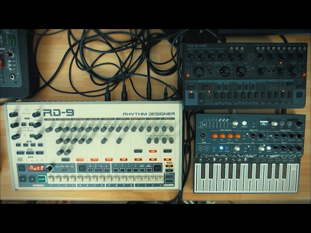 Techno Jam with Behringer RD 9 / TD 3 MO, Arturia Microfreak and