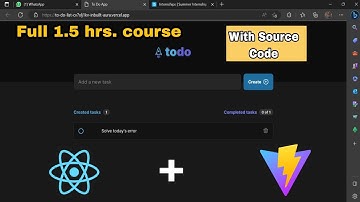 Todo List App using React and Vite.js | Beginners react project Tutorial