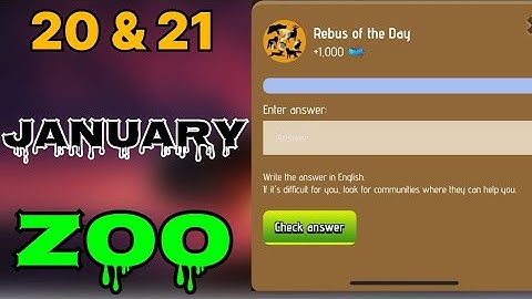 Zoo rebus of the day 20 & 21 January | Rebus of the day zoo | Rebus of the day code Zoo |  #zoo |