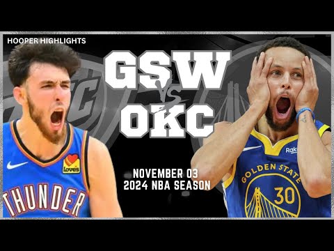 Golden State Warriors vs Oklahoma City Thunder Full Game Highlights | Nov 3 | 2024 NBA Season