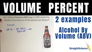 Volume Percent - Alcohol by Volume Examples (ABV) - Concentrations - Straight Science screenshot 3