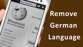 How to Remove German Language from Wikipedia Mobile App
