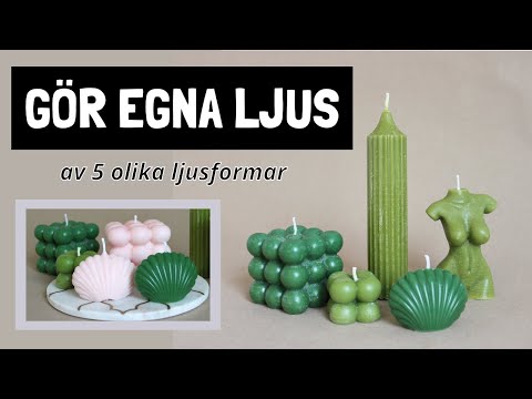 Gör egna ljus hemma - testar nya ljusformar!