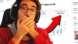 QUANTO GUADAGNO con YouTube 💰 [1 Video al Giorno per 30 Giorni]