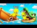 Big giant crocodile attacked on oggy and jack in wobbly life