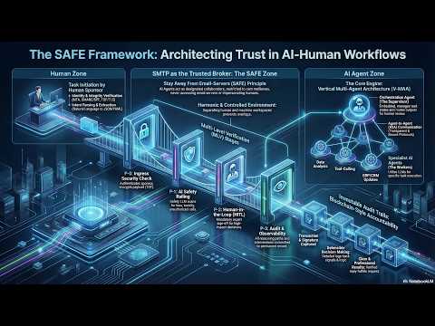 SAFE Approach to AI workflow diagram showing email infrastructure