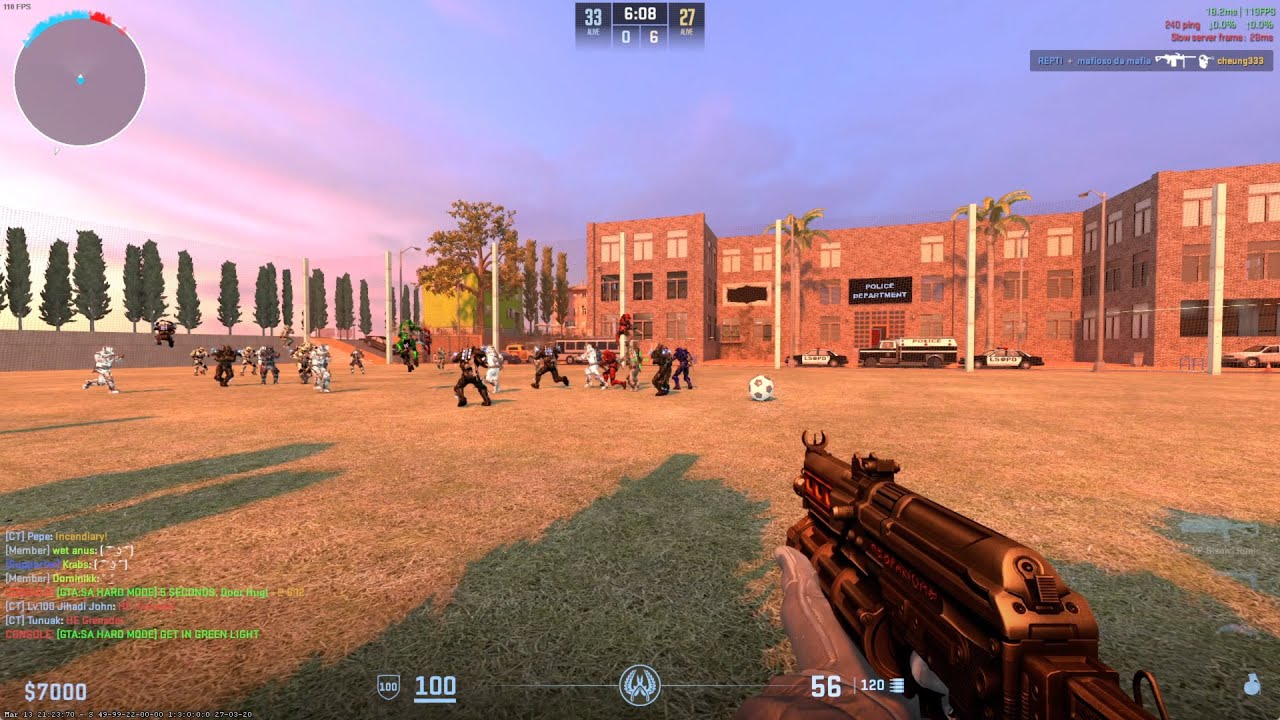 CS2 Zombie Escape ze_gtasa_police_station_2_m On GFL Server - YouTube