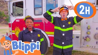 Blippi's FIREFIGHTER Song + More | Blippi and Meekah Best Friend Adventures