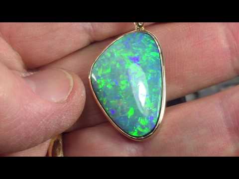 Opal Gemstone Bezel Mount Pendant