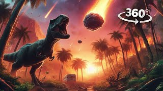 360° Dinosaurs Extinction: Asteroid Rain, Tsunami and Wildfires  VR 360 Video 4K Ultra HD screenshot 5
