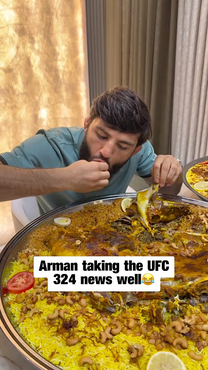 Arman Tsarukyan eats a GIANT meal after UFC 324 news😂