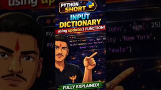 Input dictionary in python using update function #dictionary #shortvideo #python #coding #shorts