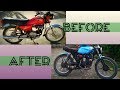 Full Modification of  hero honda CD DAWN as a cafe racer