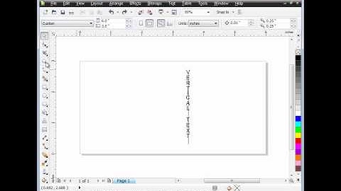 Creating Vertical Text In CorelDraw