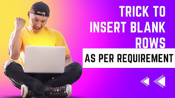 Insert customized blank rows in excel. Trick to insert blank rows as per requirement.