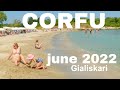 Corfu Greece walk on Gialiskari beach | Sandy beach June 2022