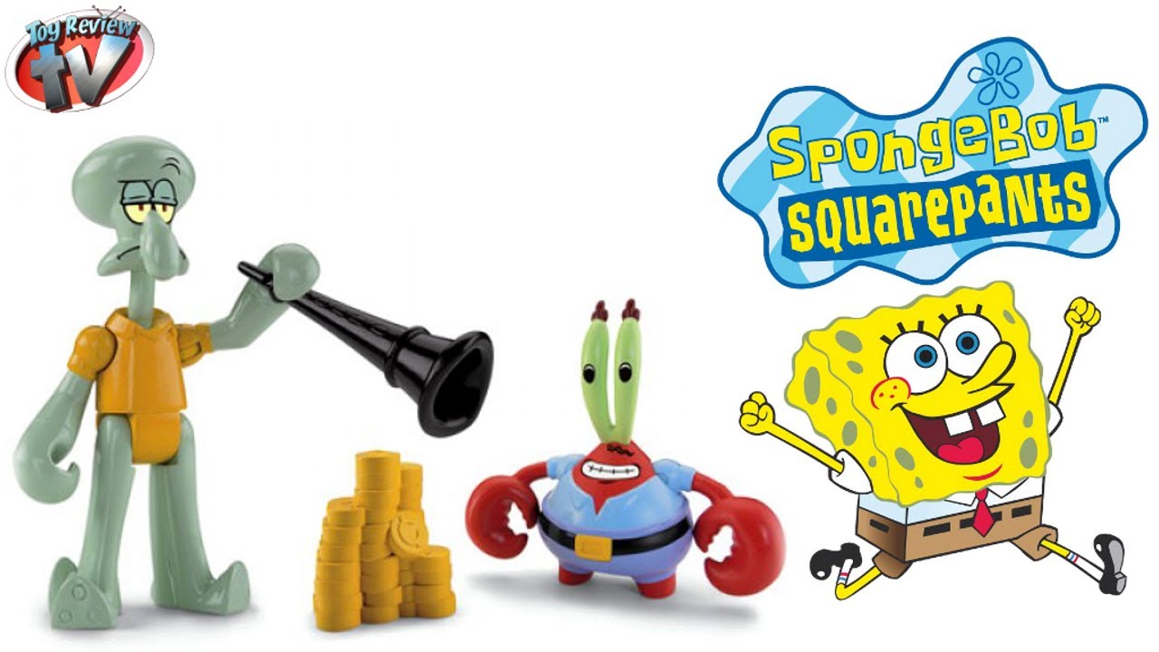 Spongebob Imaginext Mr Krabs And Squidward Figures Twin Pack