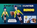 how to make origami figure Rummi from kpop demon hunter,step by step make from paper