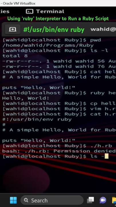 Using ‘ruby’ Interpreter to Run a Ruby Script #shorts - YouTube