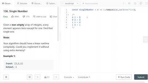 LeetCode 136. [easy] Single Number