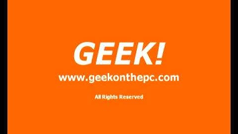 GEEK! Video Intro test 2