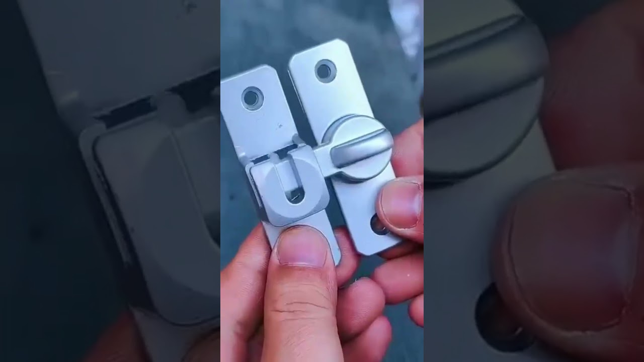 Grey Barn Door Lock,Door Chain Lock,Storm Door Lock,90 or 180 Degree Flip Door Locks