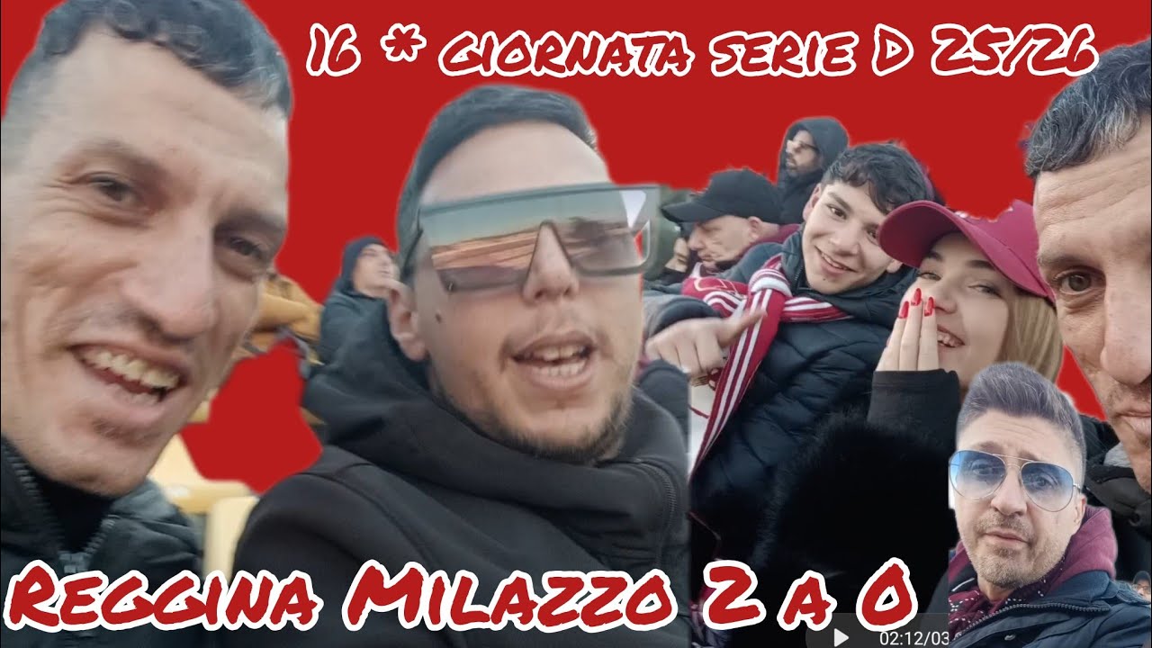 16* giornata Serie D 25/26 Reggina Milazzo 2 a 0
