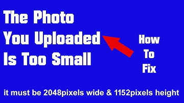The Photo You Uploaded Is Too Small Youtube Channel Art | Fix Problem Easily