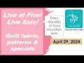 Soft squares quilting with lynne is live live at five sale