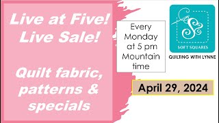 Soft Squares Quilting with Lynne is live! LIVE AT FIVE sale screenshot 5