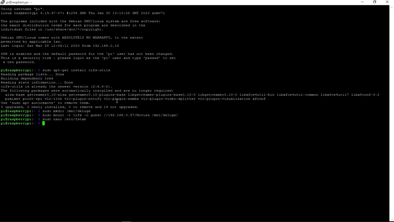 Adding Network Share to Raspberry Pi