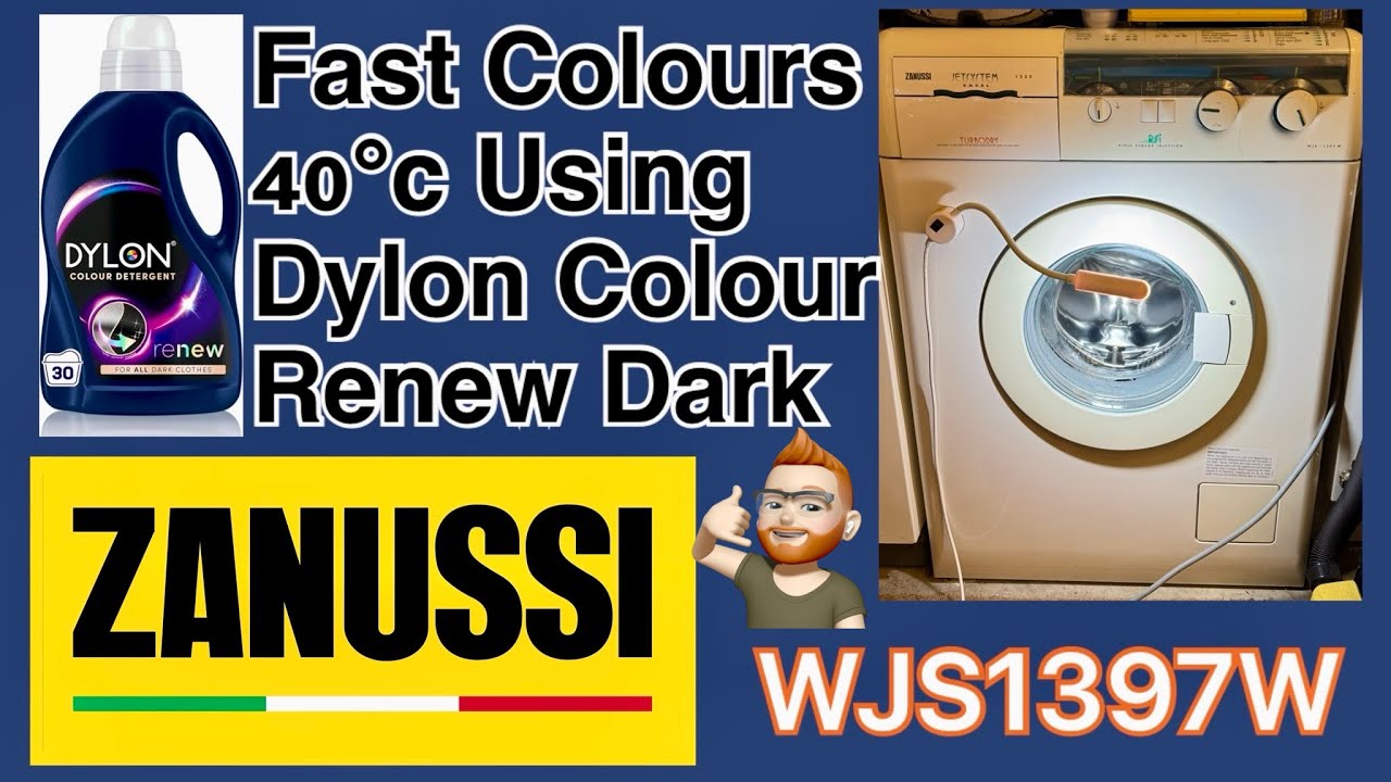 Zanussi WJS1397W Fat Colour 40 Using Dylon Renew Liquid @whichwasher2007 