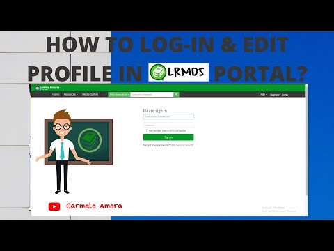 HOW TO LOG-IN /EDIT PROFILE IN LRMDS PORTAL?