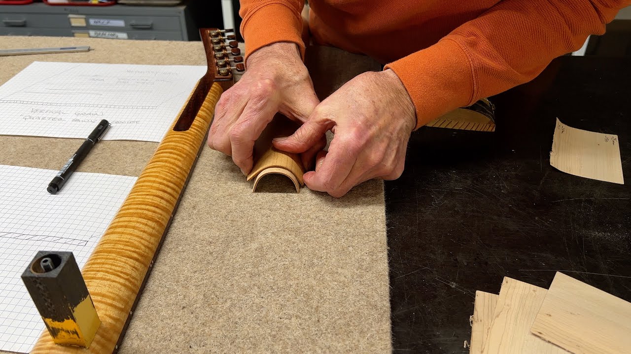 Ken Parker Archtoppery - The Neck Journey 11) Дизайн шпона для грифа