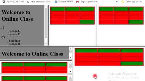 How To create nested frames in html